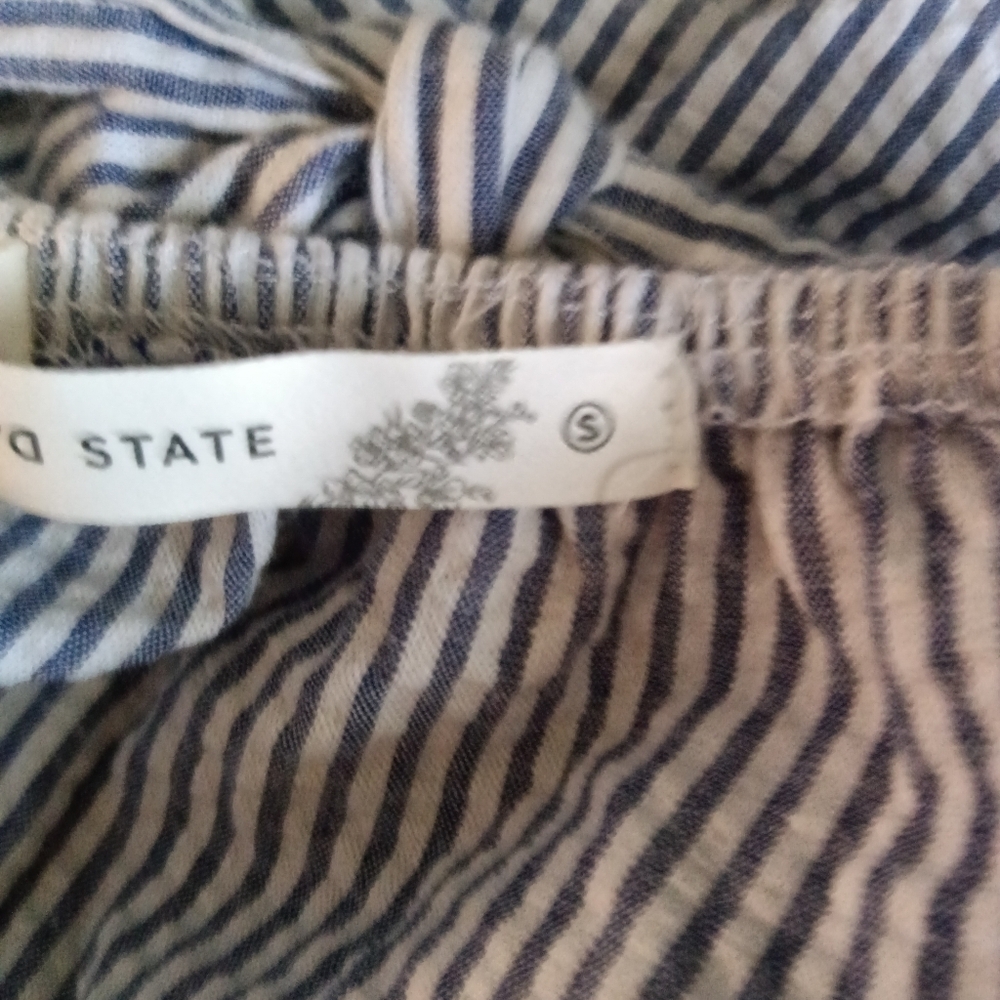 🦋 Altar'd State Striped Tank Mini Dress Cut Out Tie Back S - Picture 8 of 11